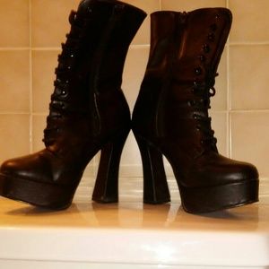 Pleaser Black Boots